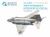 Quinta Studio QD+48489 F-4J Phantom II 3D-Printed & coloured Interior on decal paper (Academy) (with 3D-printed resin parts) 1/48